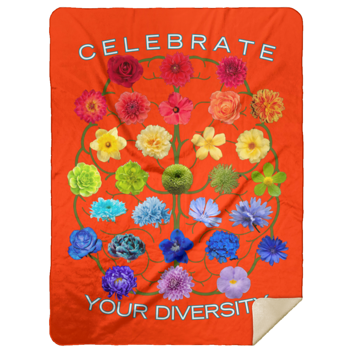 CELEBRATE Your Diversity Sherpa Blanket 60X80