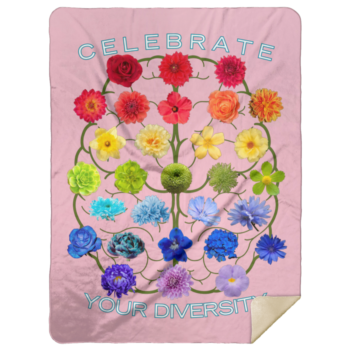 CELEBRATE Your Diversity Sherpa Blanket 60X80