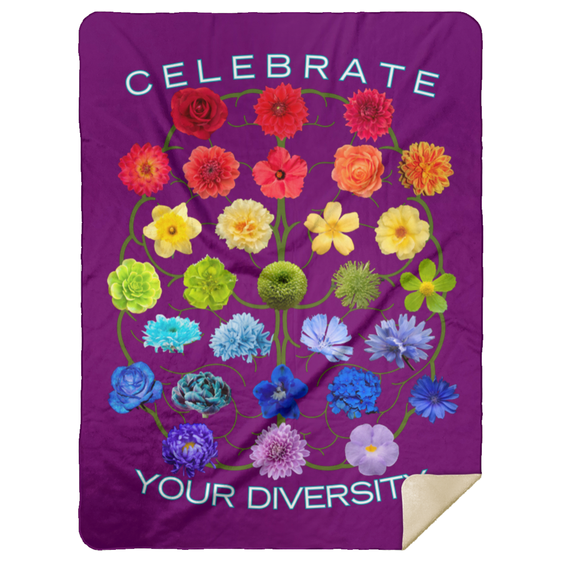CELEBRATE Your Diversity Sherpa Blanket 60X80