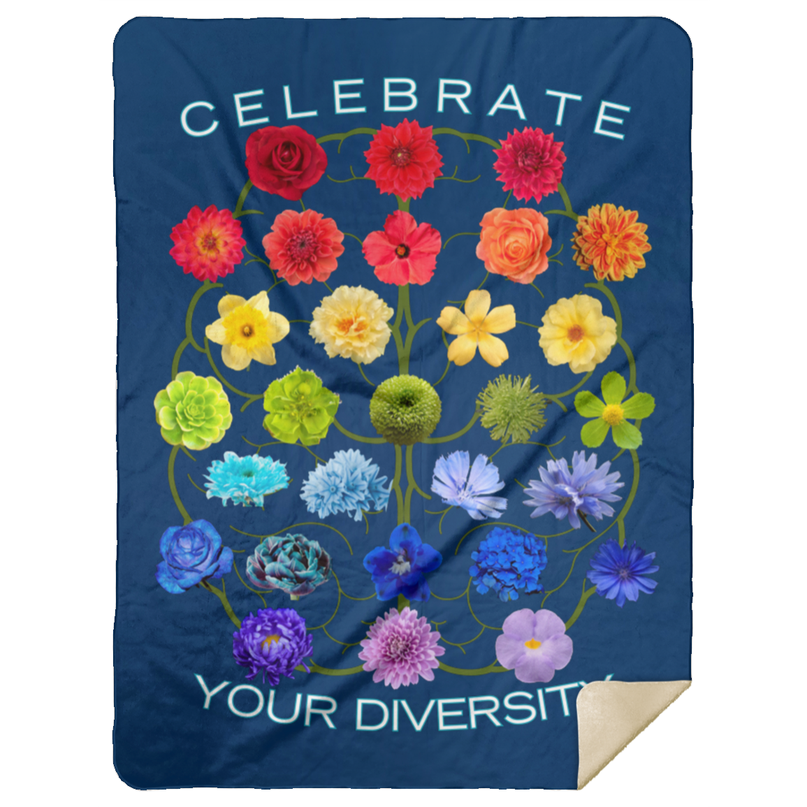 CELEBRATE Your Diversity Sherpa Blanket 60X80