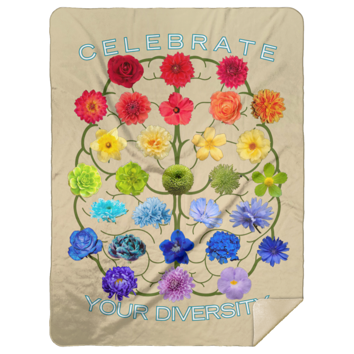 CELEBRATE Your Diversity Sherpa Blanket 60X80