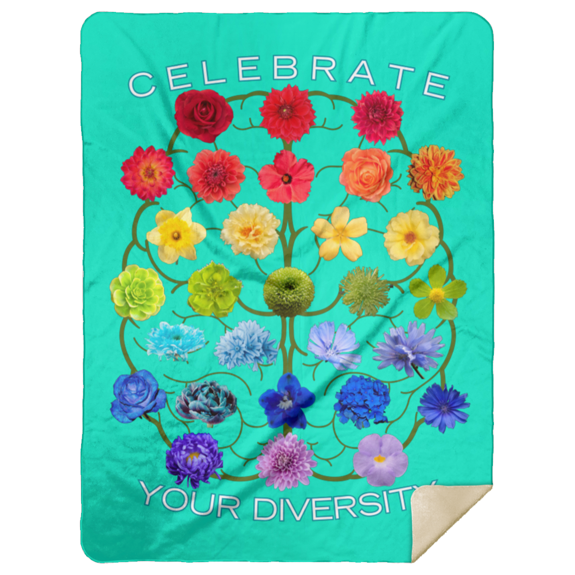 CELEBRATE Your Diversity Sherpa Blanket 60X80