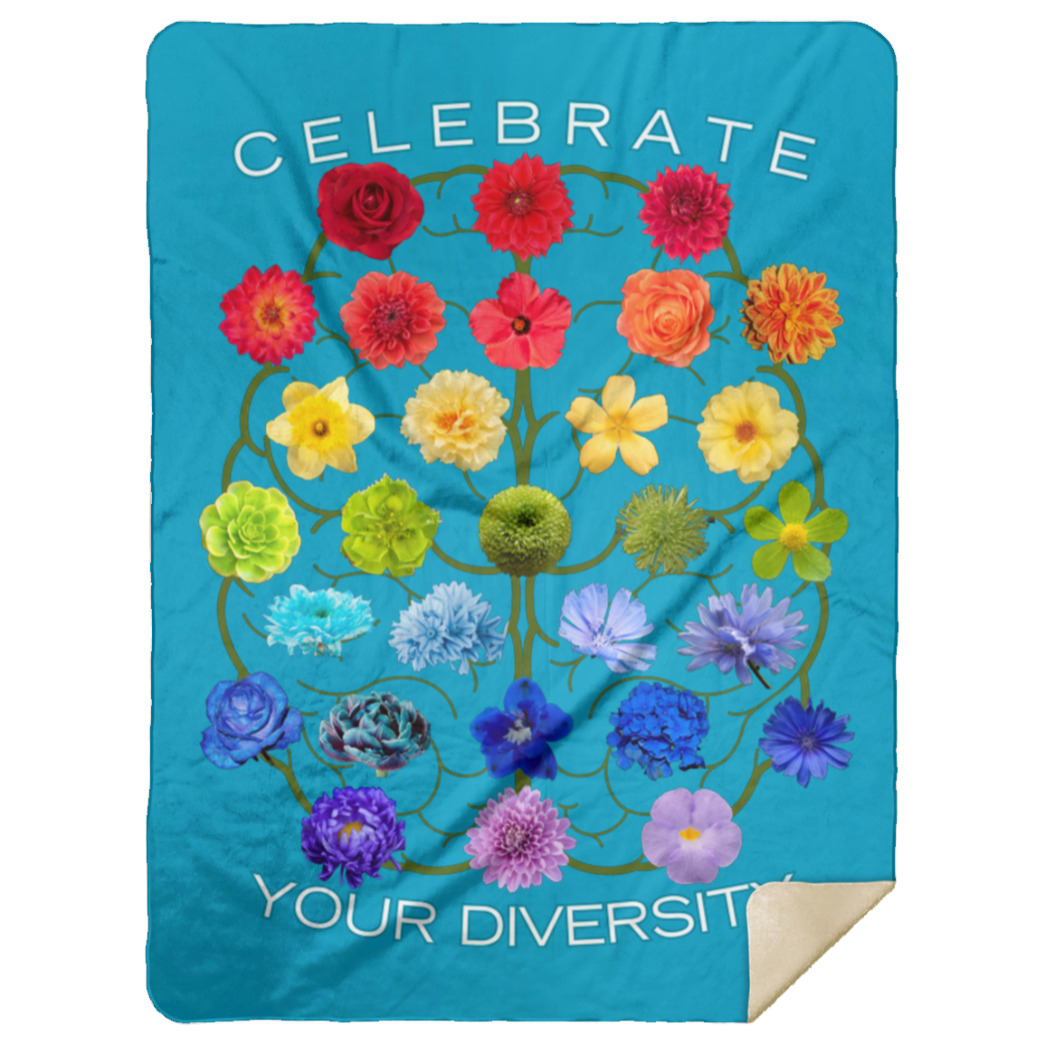 CELEBRATE Your Diversity Sherpa Blanket 60X80