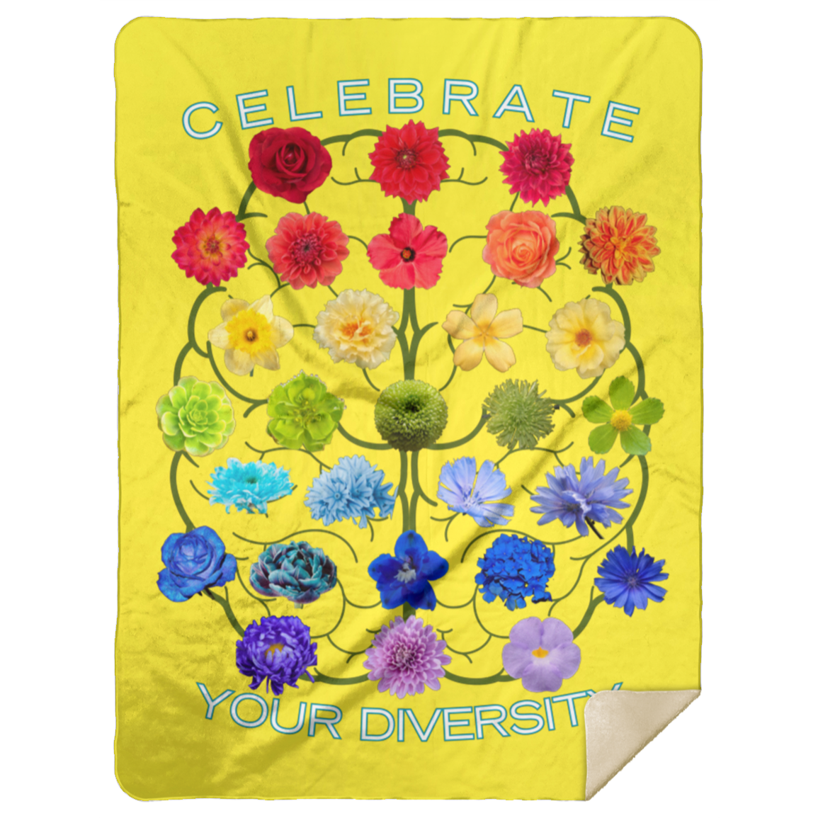 CELEBRATE Your Diversity Sherpa Blanket 60X80