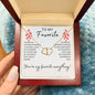 You're My Favorite Everything 10K Solid Gold Everlasting Love Pendant on 14K Gold Filled Chain