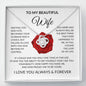 To My Beautiful Wife Love Knot Necklace