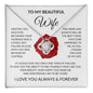 To My Beautiful Wife Love Knot Necklace