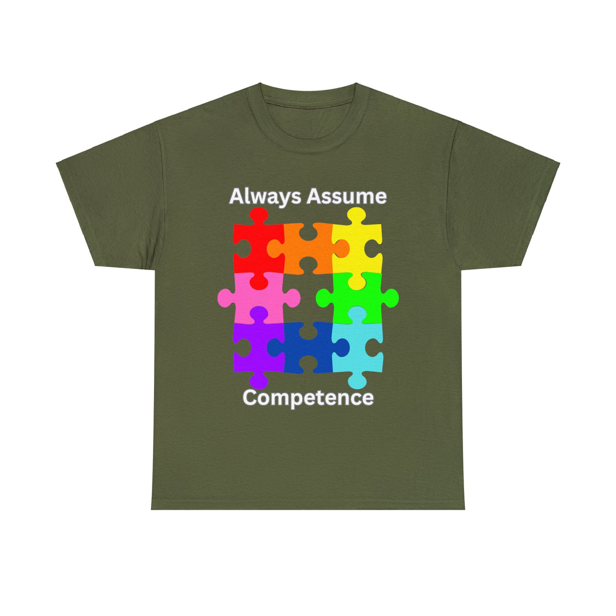 Always Assume Competence Unisex Heavy Cotton Tee