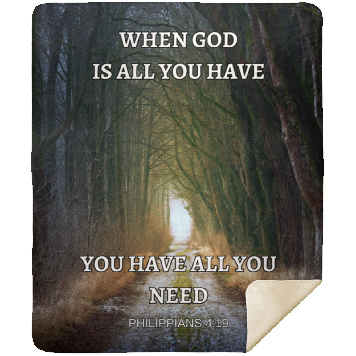 When GOD Is All You Have Premium Sherpa Blanket 50x60 (Throw)