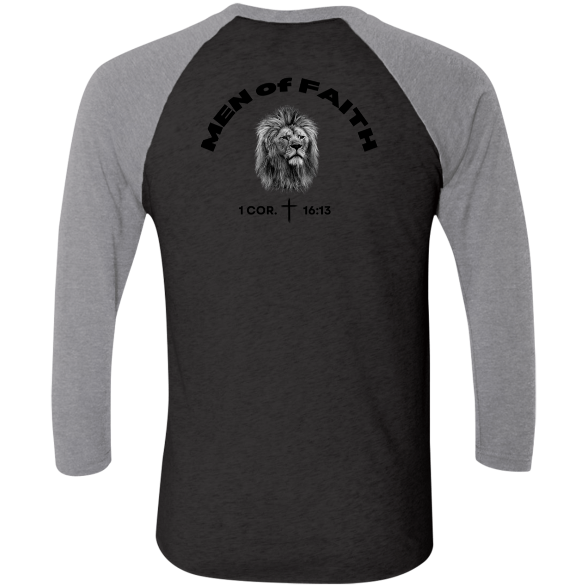 Men of Faith Tri-Blend 3/4 Sleeve Raglan T-Shirt