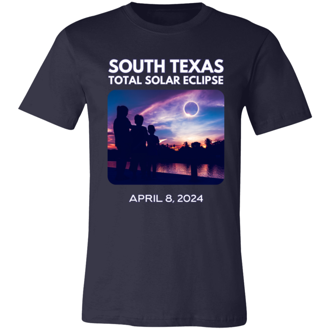 South TX Totality Front & Back Unisex 100% Cotton T-Shirt