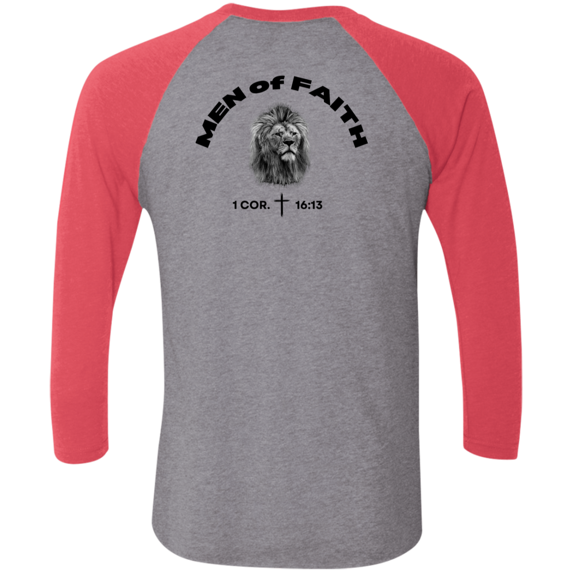 Men of Faith Tri-Blend 3/4 Sleeve Raglan T-Shirt