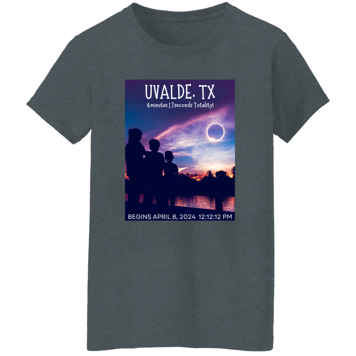 Uvalde Solar Eclipse 5.3 oz Front & Back Print