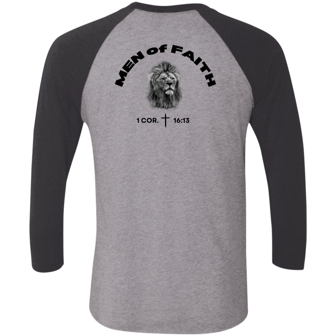 Men of Faith Tri-Blend 3/4 Sleeve Raglan T-Shirt