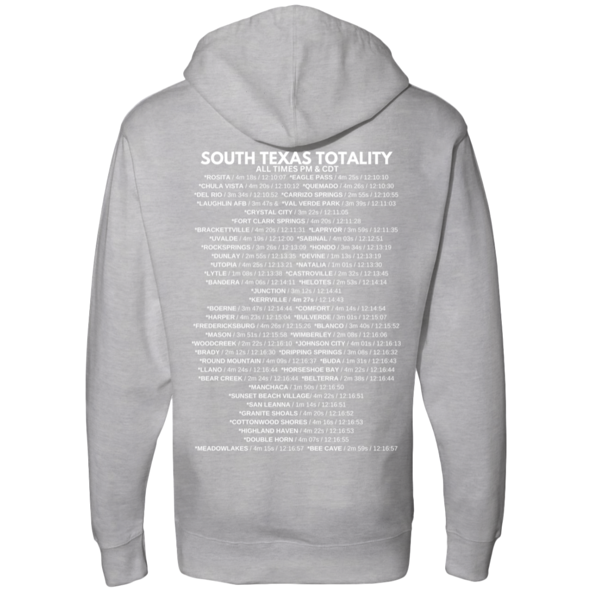 South TX Totality Front & Back Hoodie