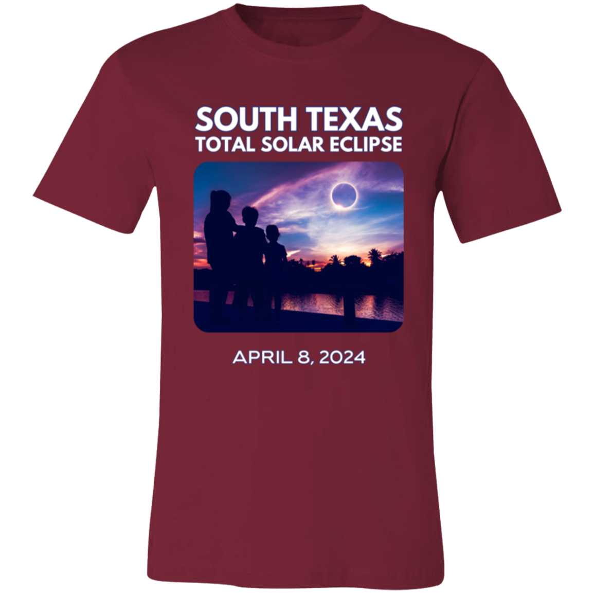 South TX Totality Front & Back Unisex 100% Cotton T-Shirt