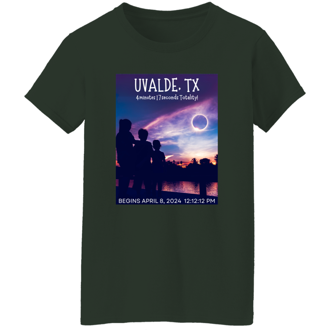 Uvalde Solar Eclipse 5.3 oz Front & Back Print