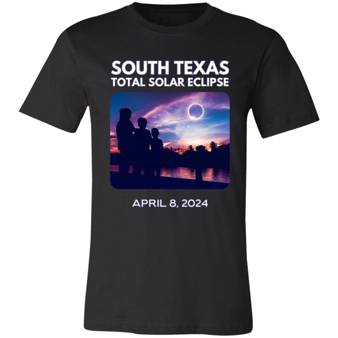 South TX Totality Front & Back Unisex 100% Cotton T-Shirt