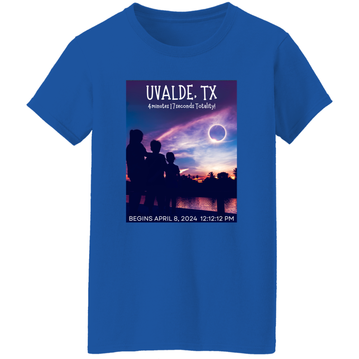 Uvalde Solar Eclipse 5.3 oz Front & Back Print