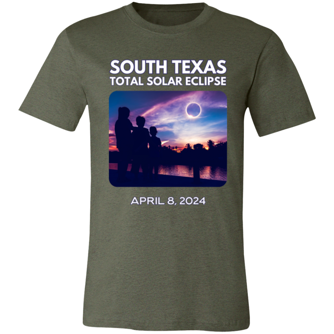 South TX Totality Front & Back Unisex 100% Cotton T-Shirt