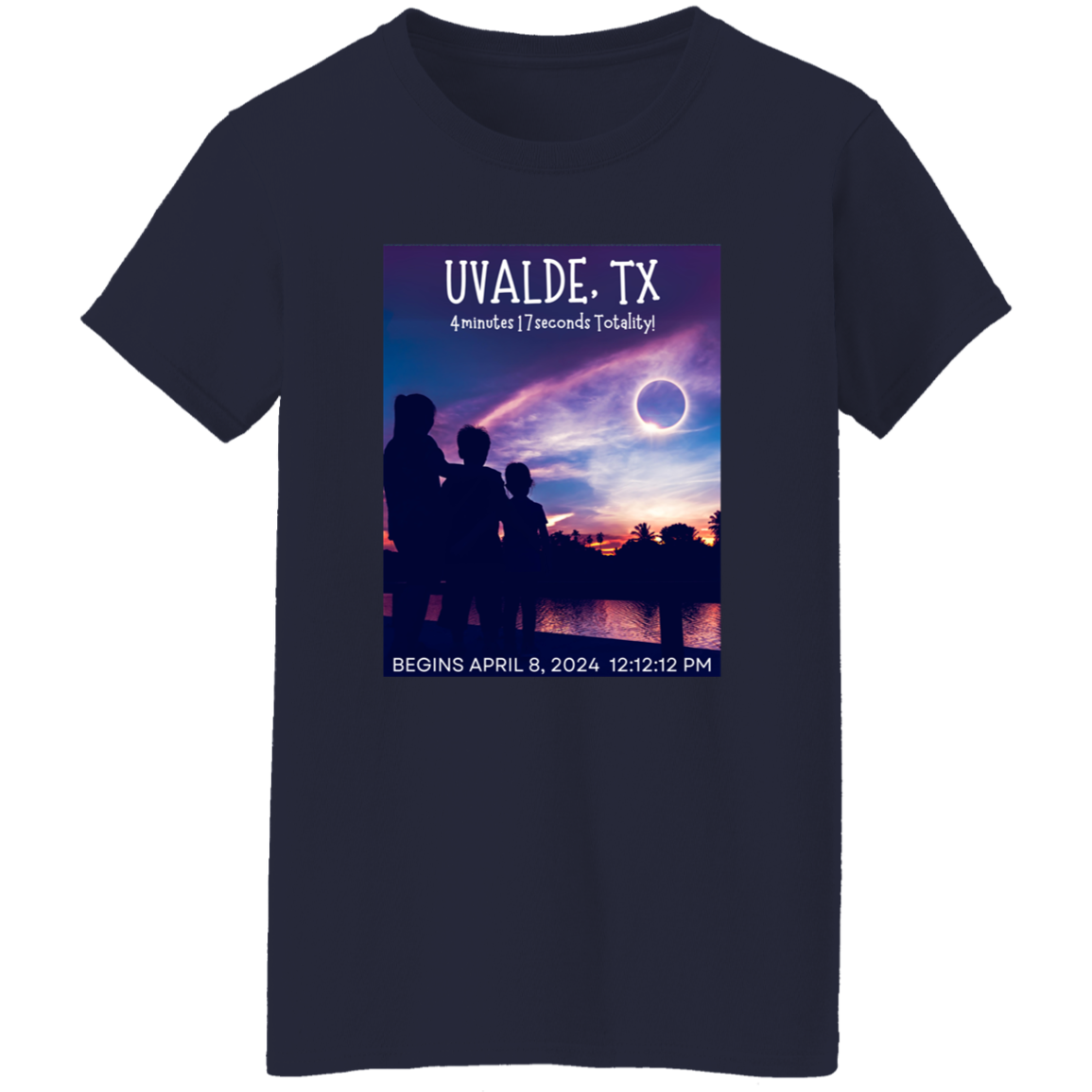 Uvalde Solar Eclipse 5.3 oz Front & Back Print