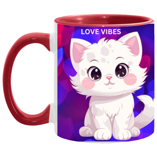 Caileigh's Kitty Love Vibes Two-tone Mug