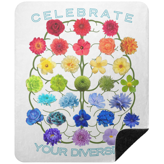 CELEBRATE Your Diversity Black sherpa Blanket 50X60