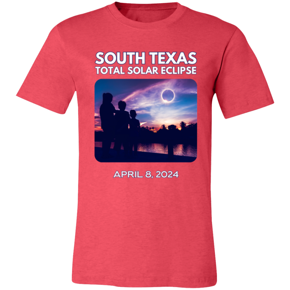 South TX Totality Front & Back Unisex 100% Cotton T-Shirt