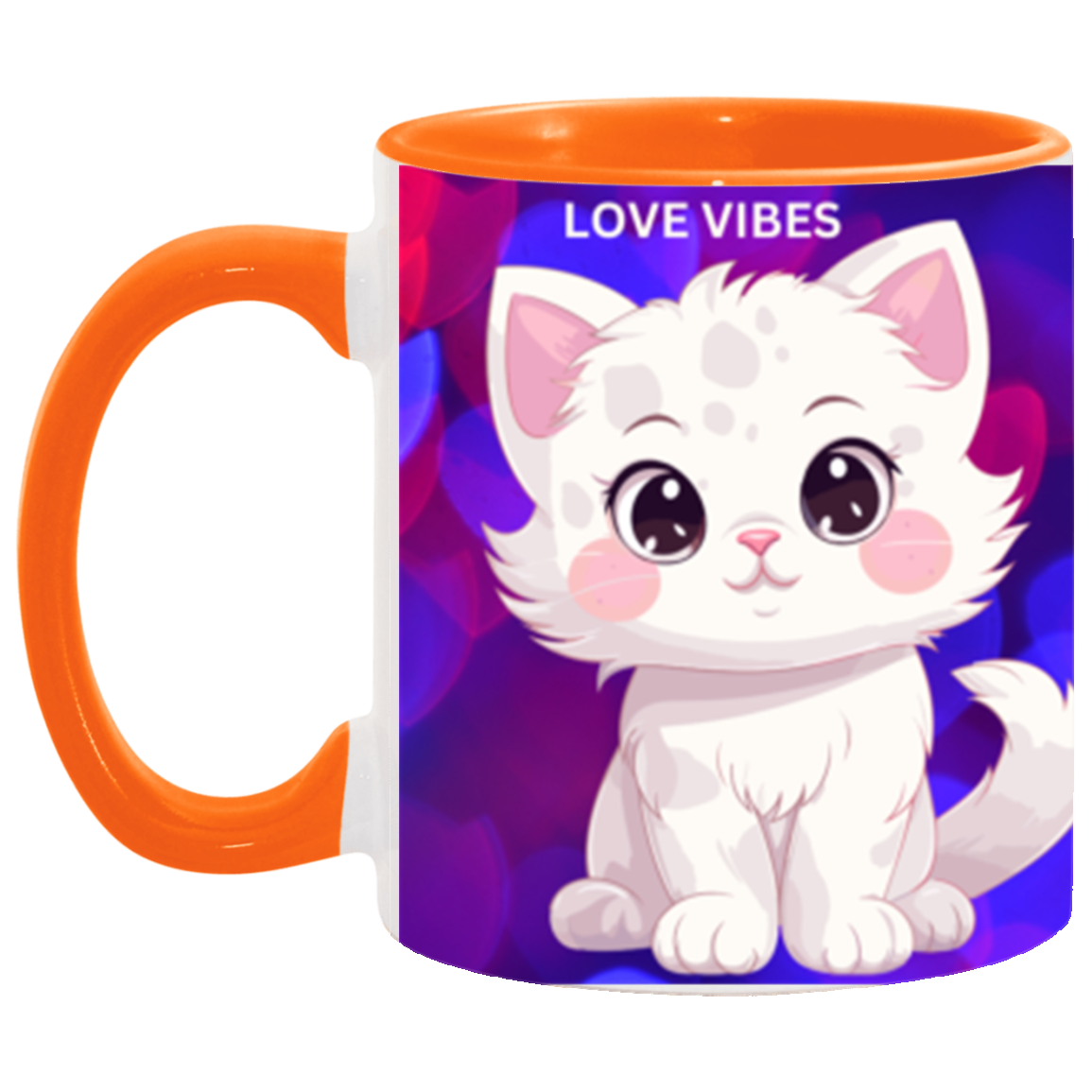 Caileigh's Kitty Love Vibes Two-tone Mug