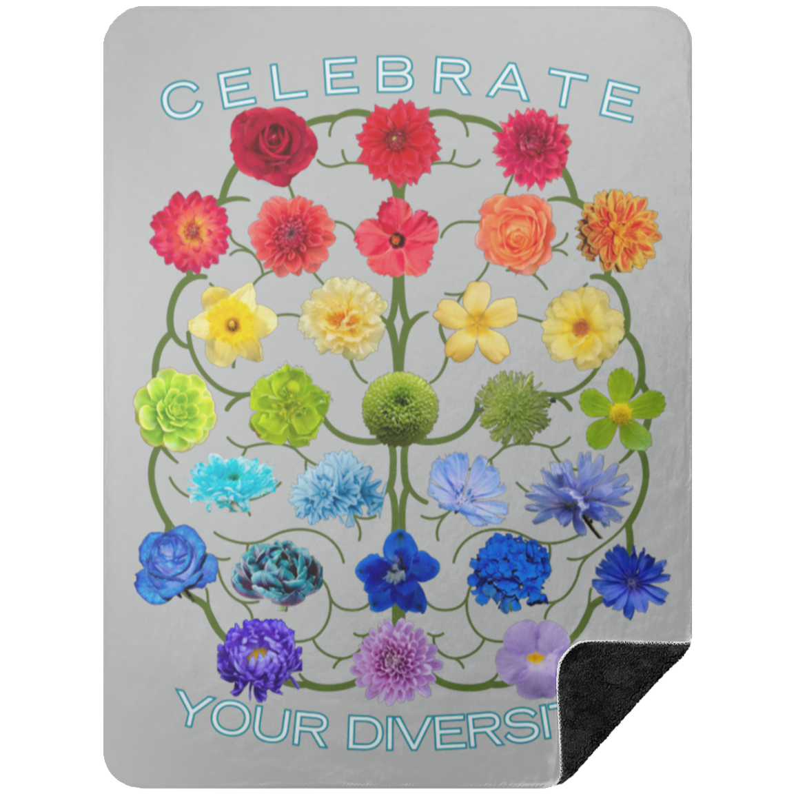 CELEBRATE Your Diversity Black Sherpa Blanket 60X80