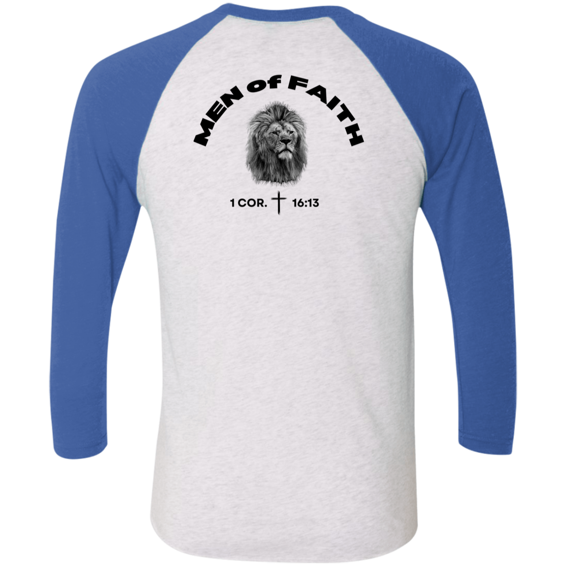 Men of Faith Tri-Blend 3/4 Sleeve Raglan T-Shirt