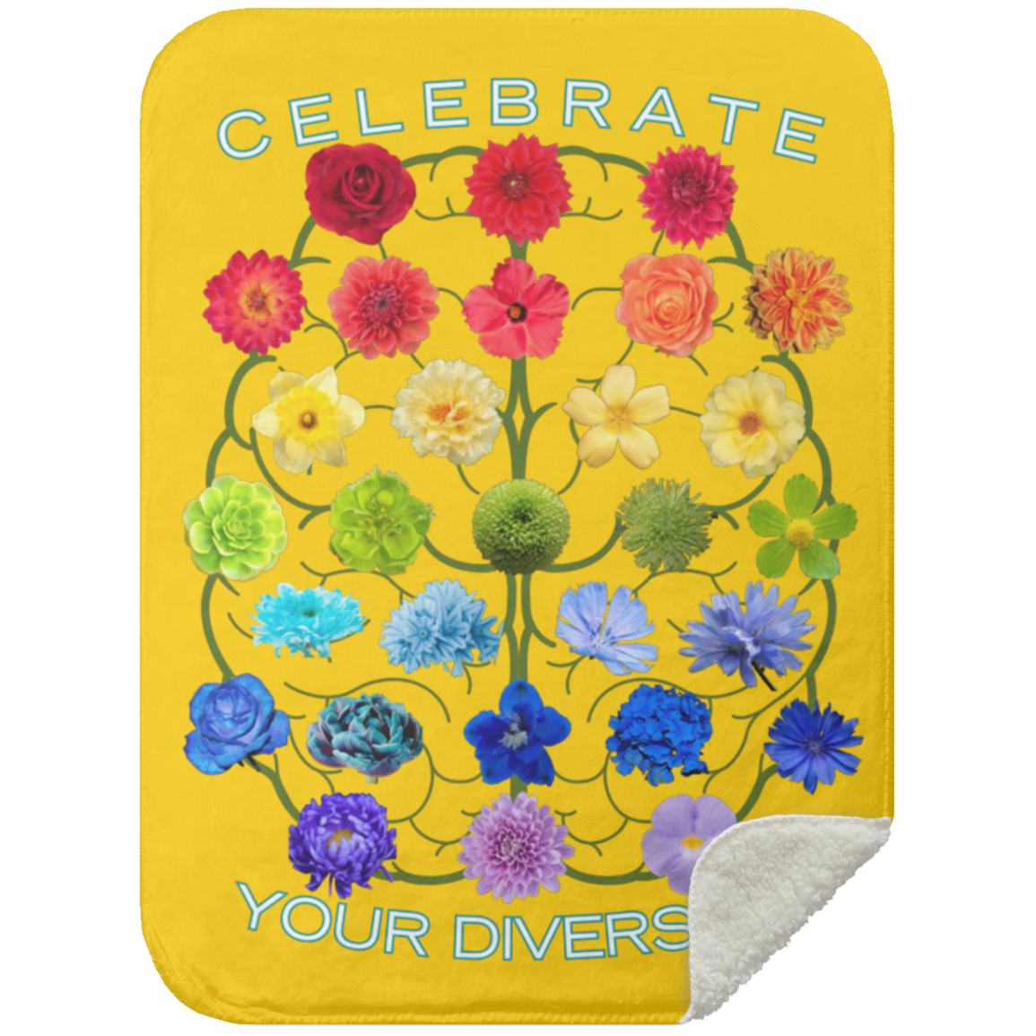 CELEBRATE Your Diversity Sherpa Blanket 30X40