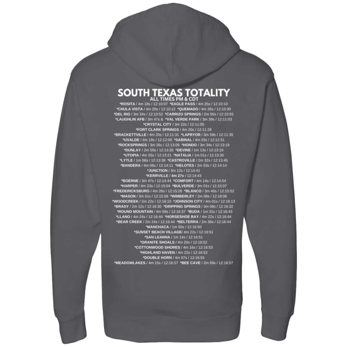 South TX Totality Front & Back Hoodie