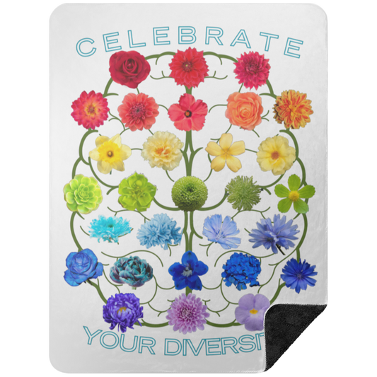 CELEBRATE Your Diversity Black Sherpa Blanket 60X80