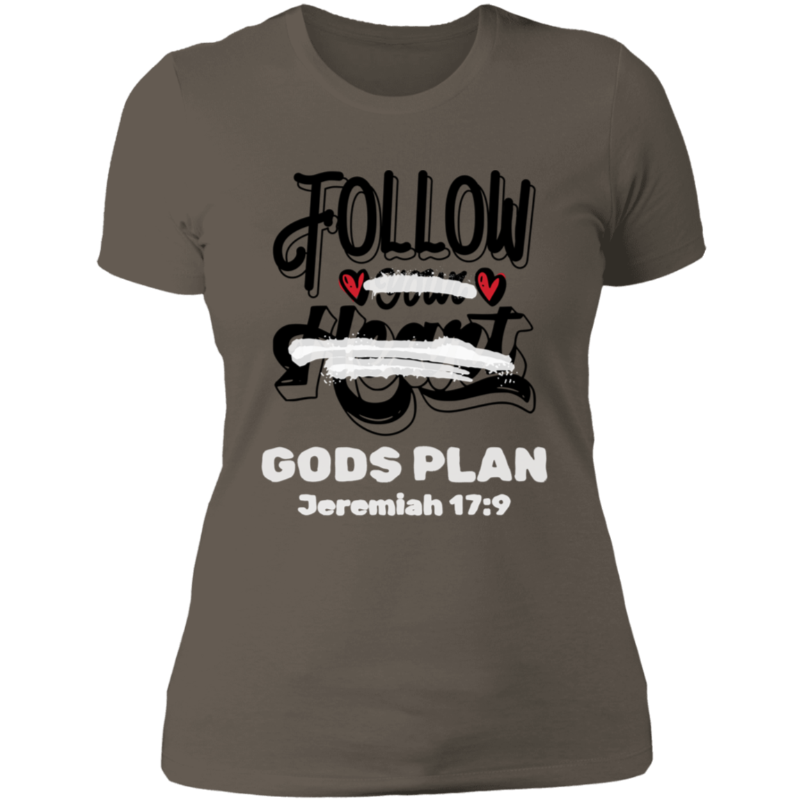 Follow Your Heart Ladies' 4.3 oz. Cotton T-Shirt