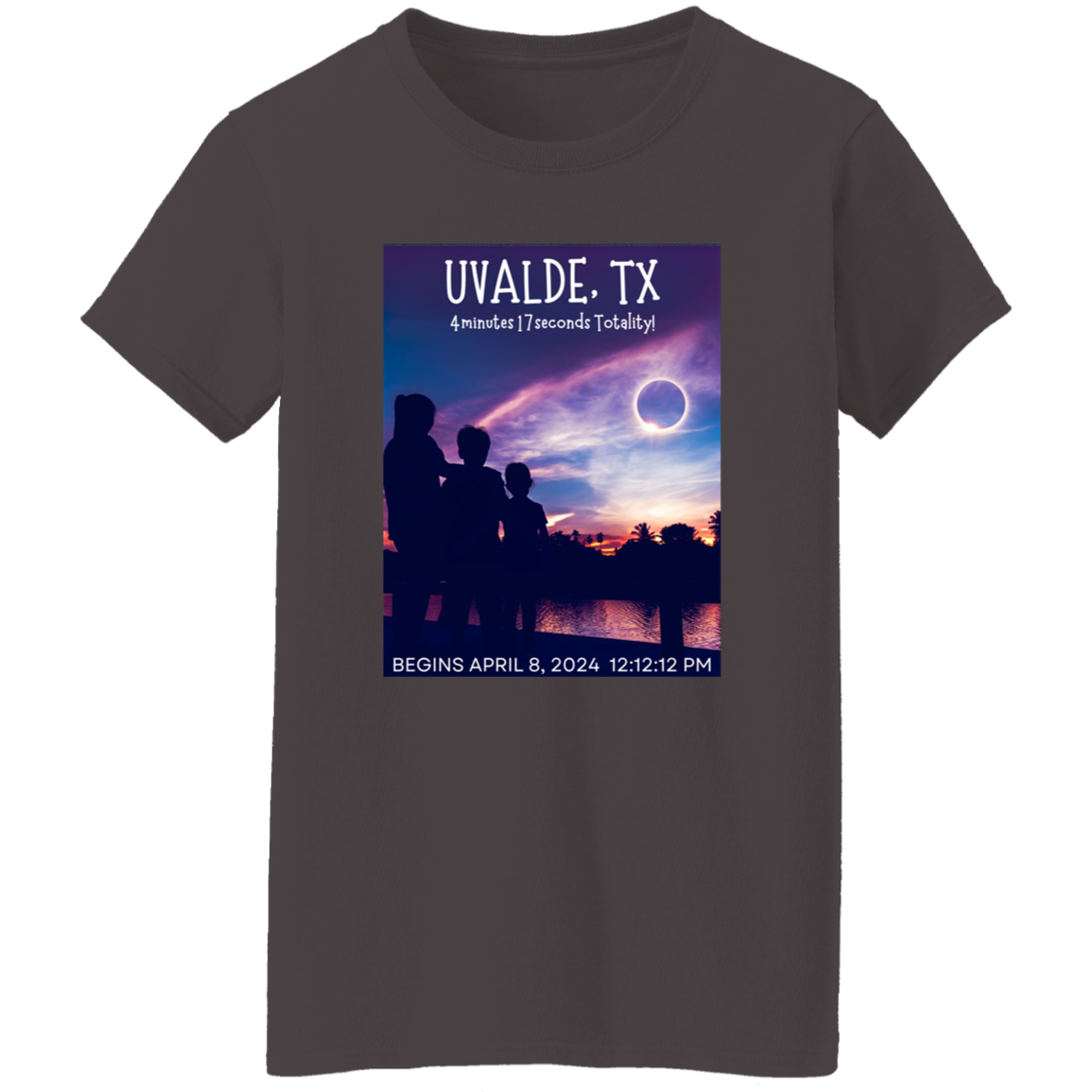 Uvalde Solar Eclipse 5.3 oz Front & Back Print