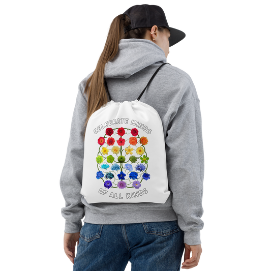 Celebrate Minds Of All Kinds Drawstring bag