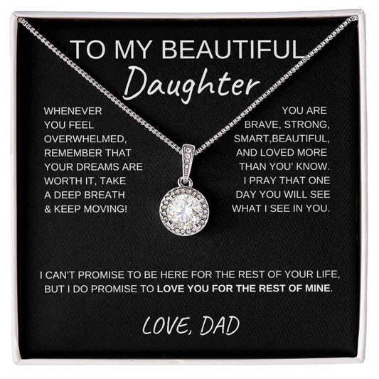 To My Beautiful Daughter Eternal Hope Necklace