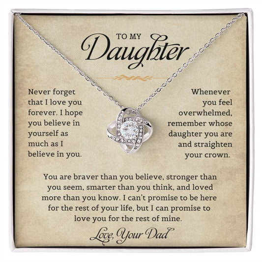 To My Daughter  | Love Knot Necklace