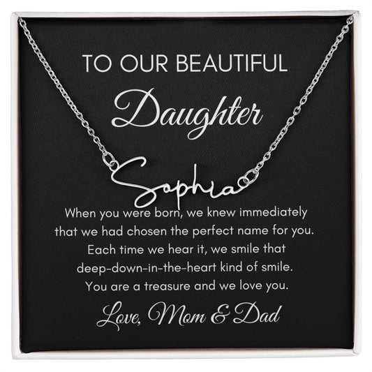 Signature Style Personalized Necklace from Mom & Dad