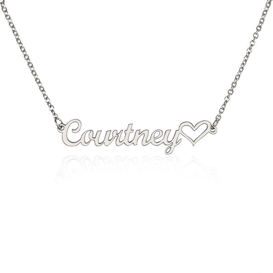 Beautiful Personalized Name & Heart Necklace