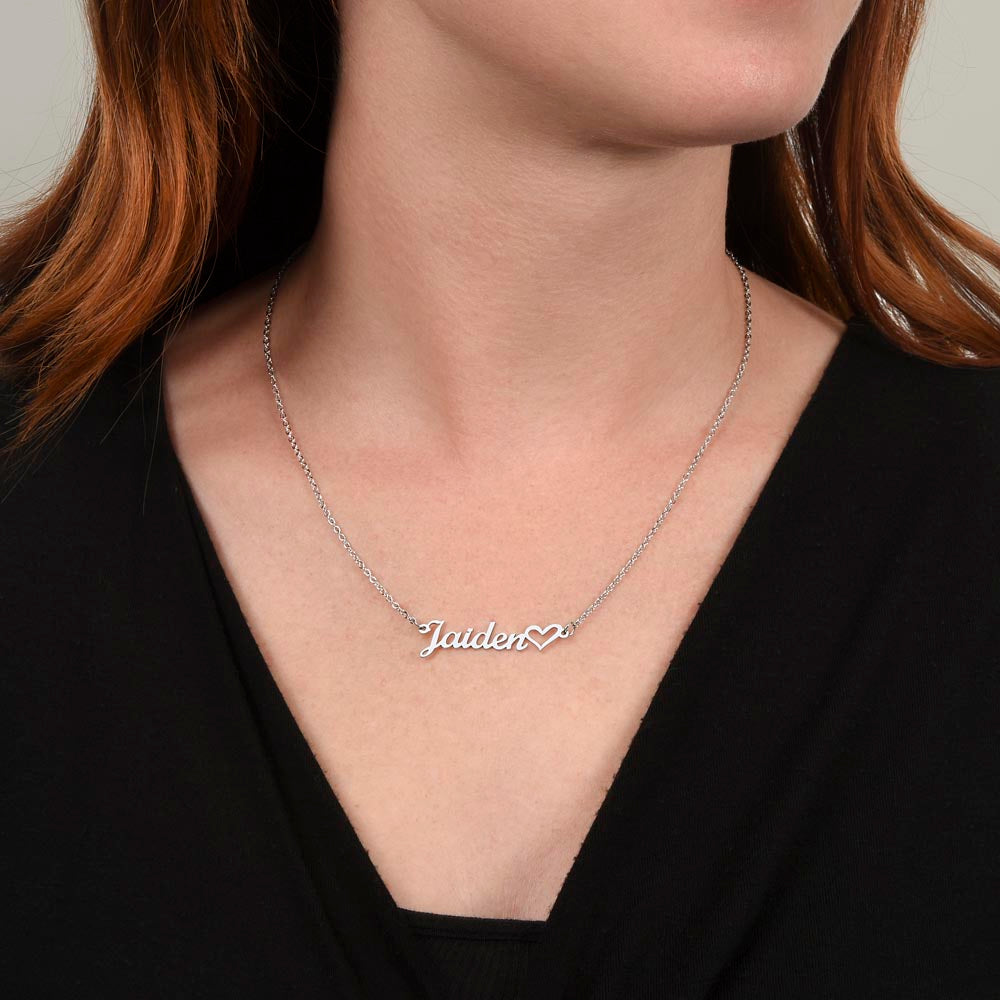 Beautiful Personalized Name & Heart Necklace