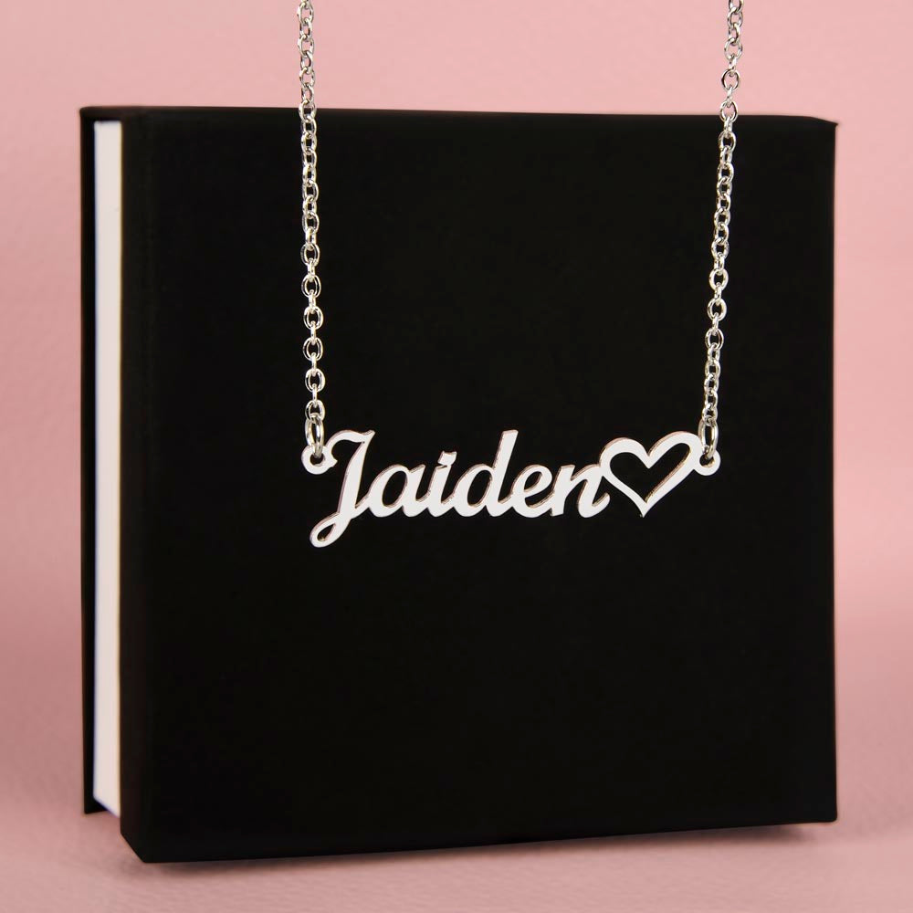 Beautiful Personalized Name & Heart Necklace