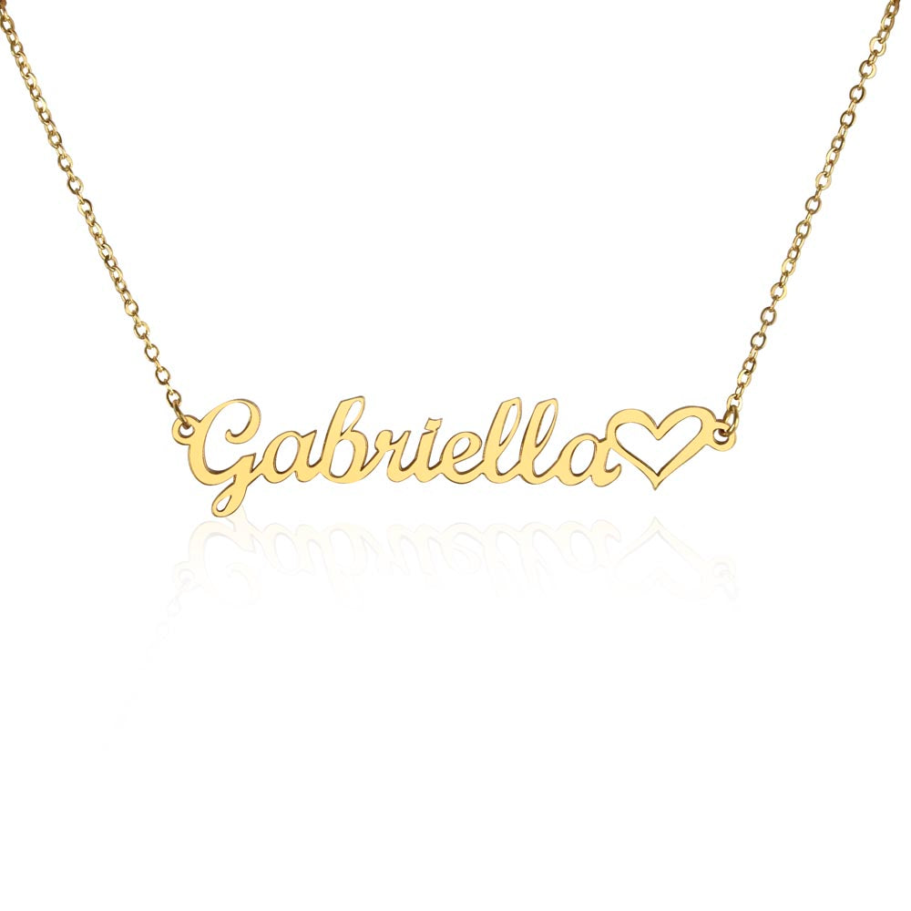 Beautiful Personalized Name & Heart Necklace