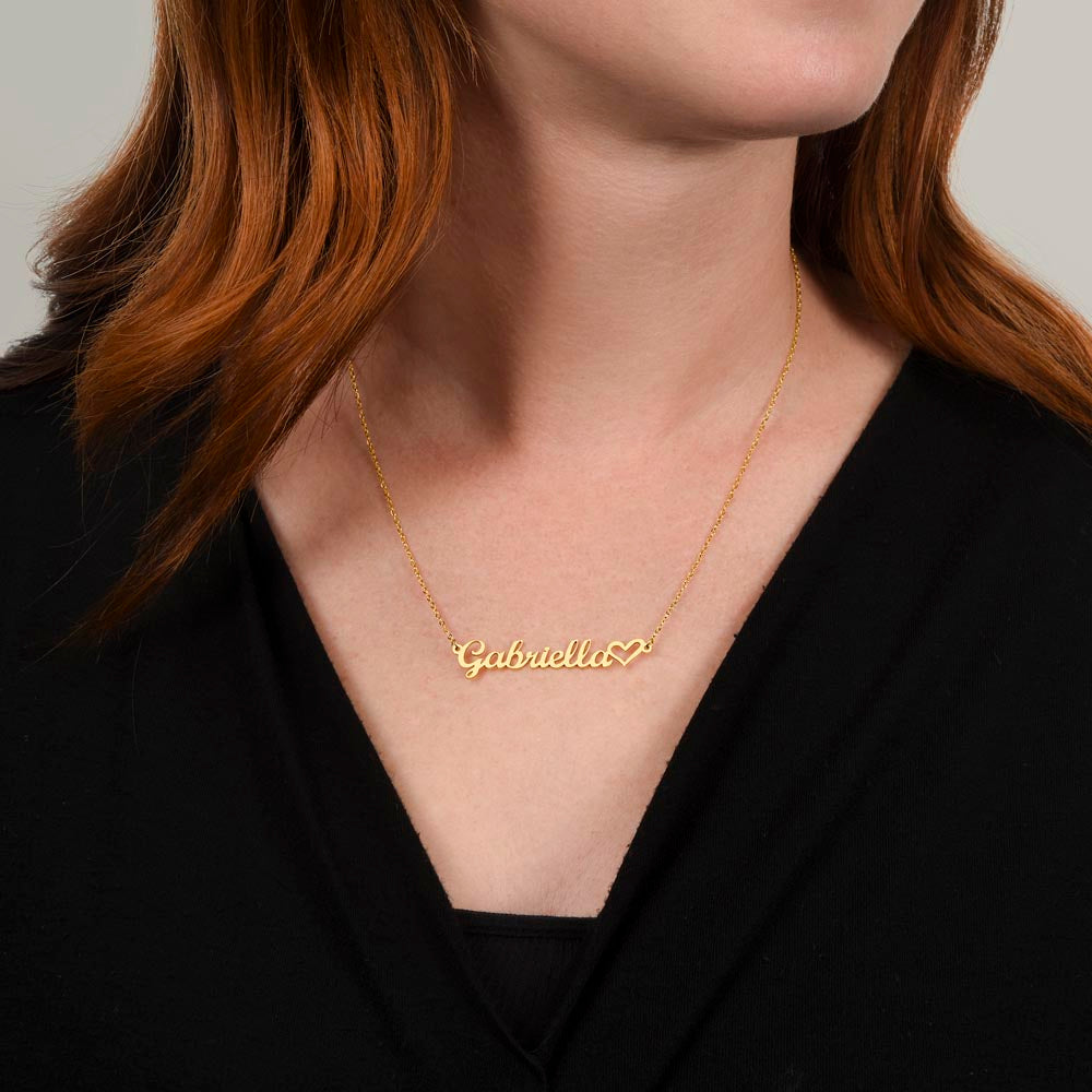 Beautiful Personalized Name & Heart Necklace