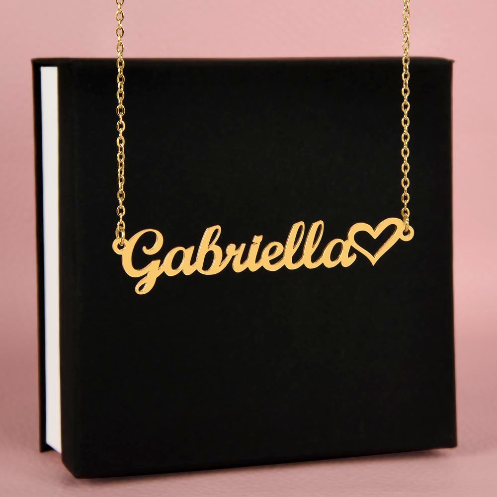 Beautiful Personalized Name & Heart Necklace