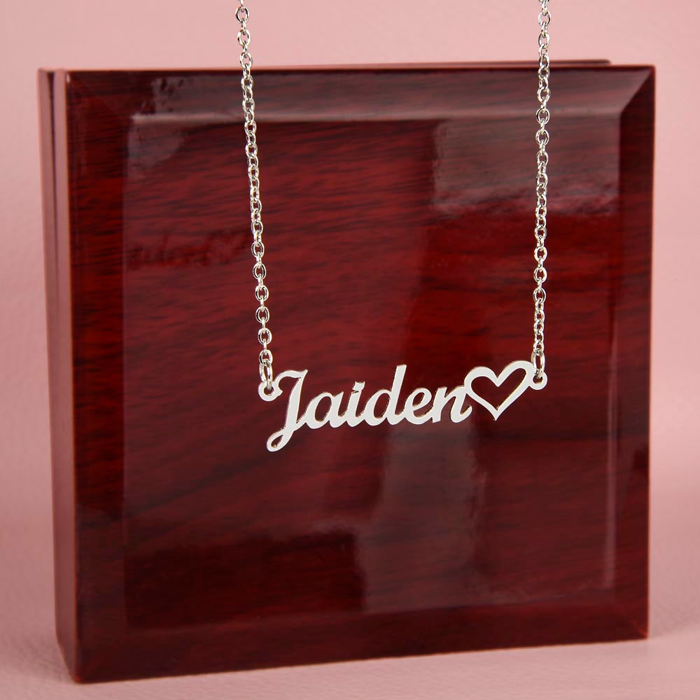 Beautiful Personalized Name & Heart Necklace