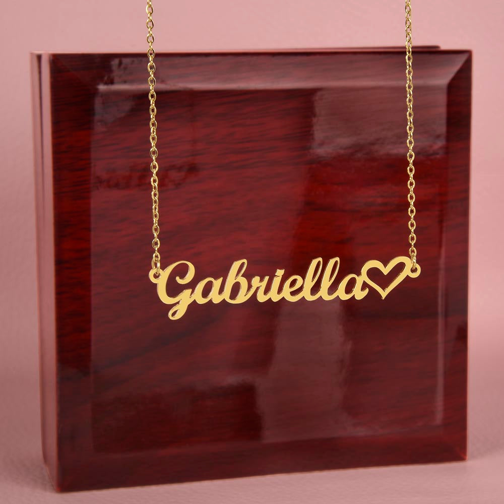 Beautiful Personalized Name & Heart Necklace